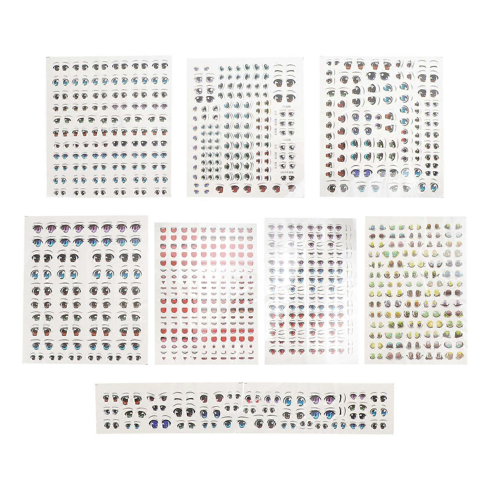 8 Sheets Of Diy Animal Doll Eyes Stickers Sticker Adornment Easter Face Stickers For Crafts And Decoration