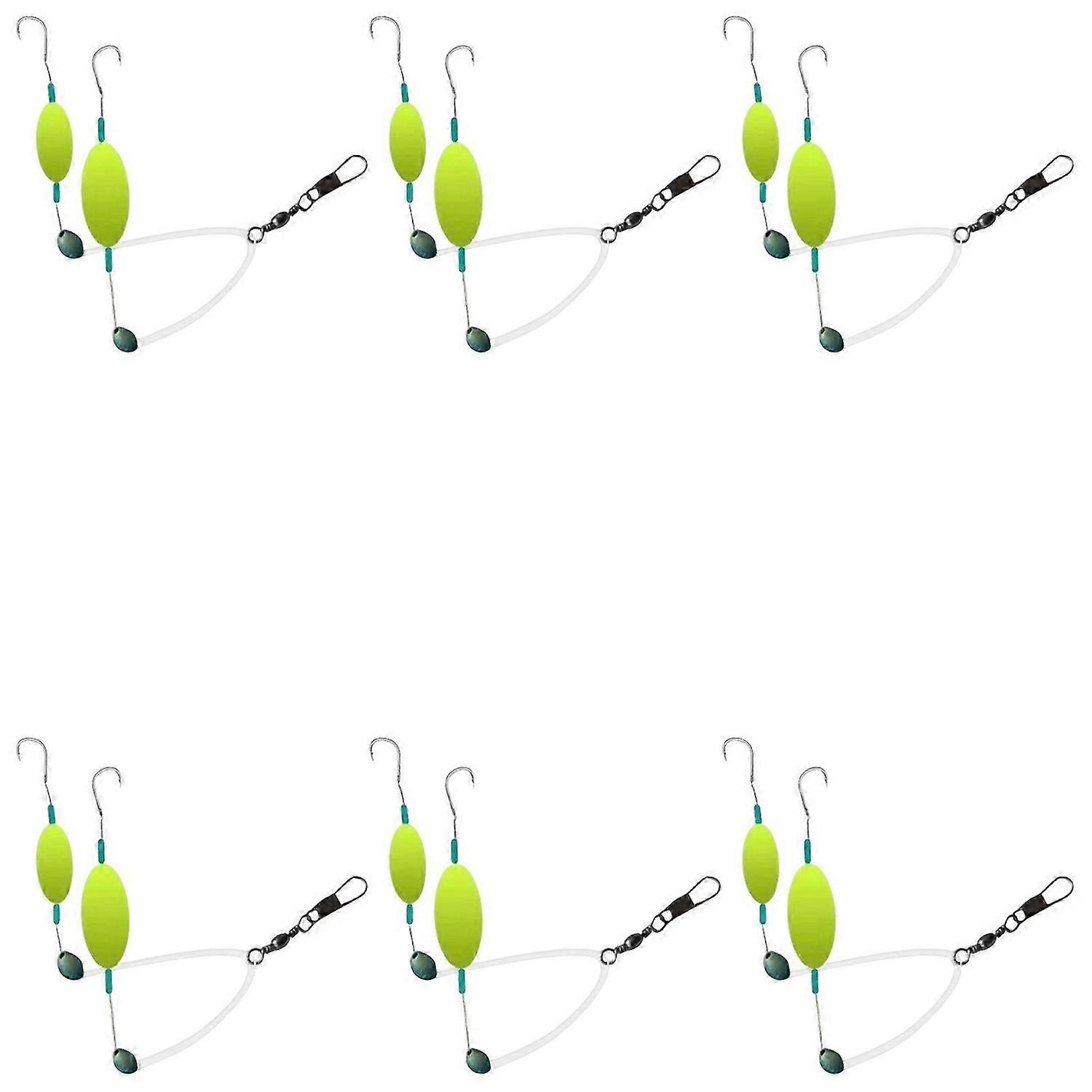 6pcs Split Fishing Hook Double Hook Reverse Fishing Hook Set for Saltwater Avoid Grass Fishing Tackl