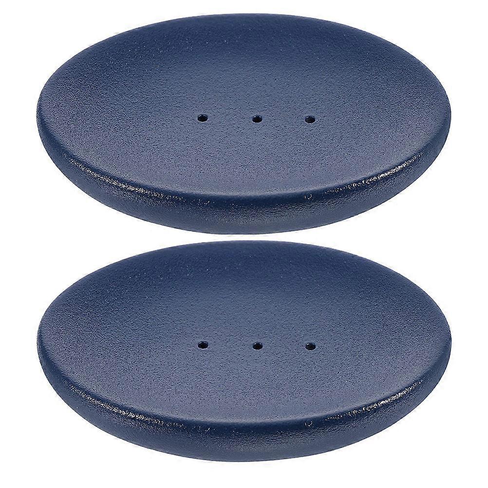 Shower Soap Dish Sleek Minimalist Bathroom Accessory Ceramic 4.3 3.1 0.8in Multi-Functional Holding 2Set