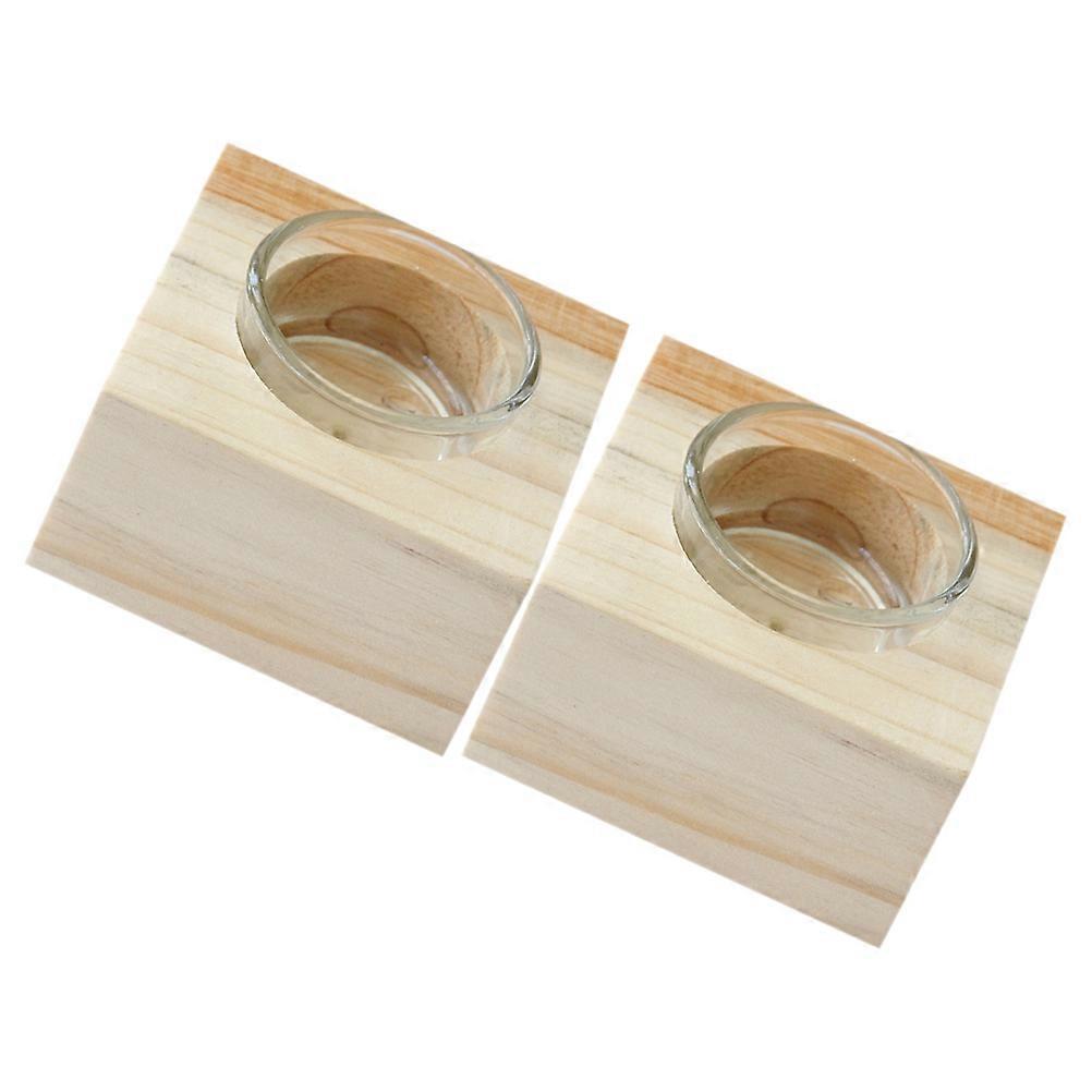 Here's a refined and engaging product description for your **Modern Wooden Candle Holders**:
**2pcs Modern Wooden Candle Holders – Rustic Tea