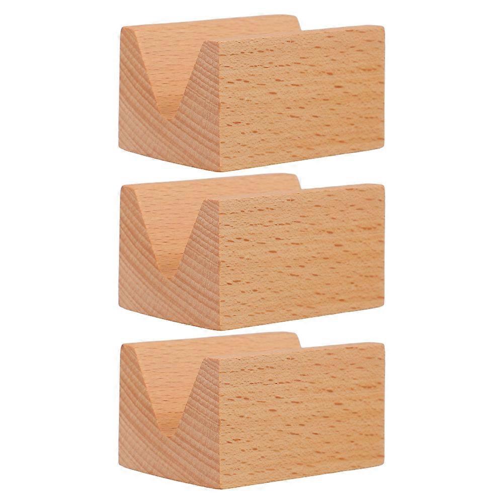 Wooden Tray Sushi Display Stand V-Shape Japanese Style Light Brown 7.00X5.00X4.00CM Taco Holding 3Pcs