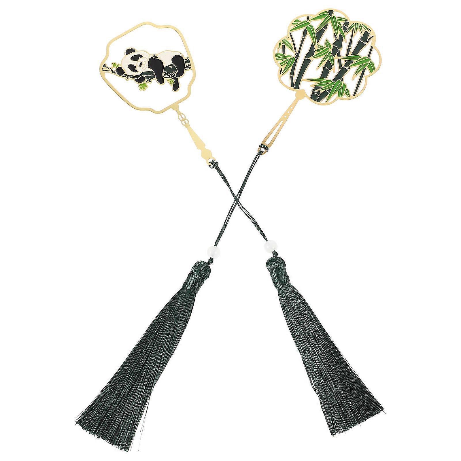 Beautiful Metal Bookmarks With Tassel Elegant Style Home Reading 2Set