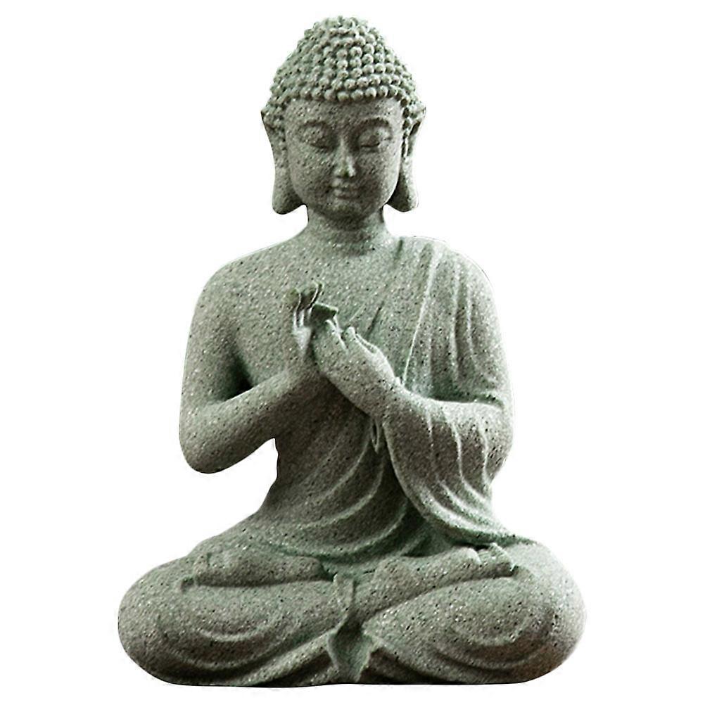 Fish Tank Landscaping Decorations Buddha Statue Sandstone 1Set