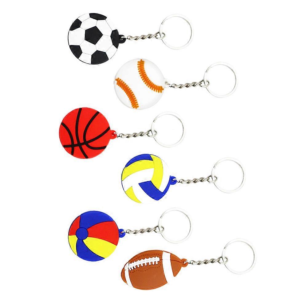 Sports Key Chains Simulation Sports Keychain PVC Material For Sports Events 30Pcs