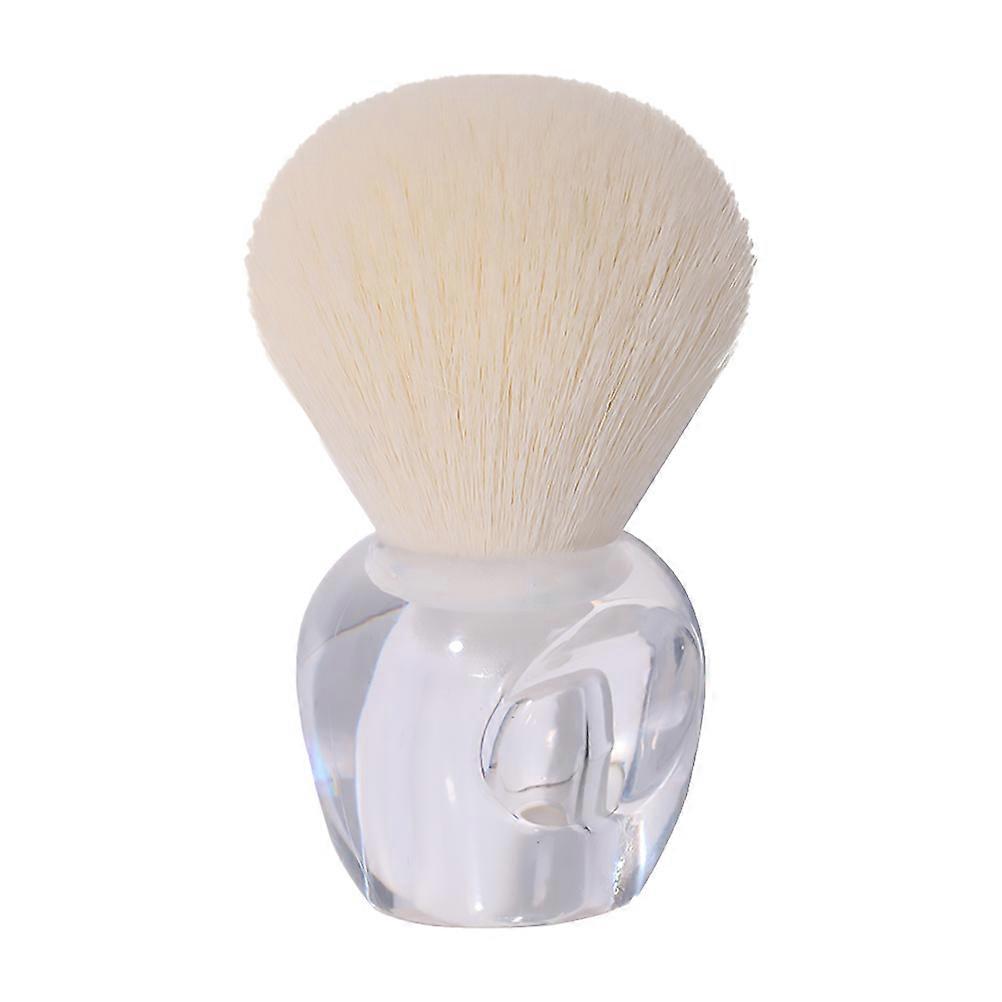 Fluffy Powder Brush for Makeup with Premium Synthetic Hair Transparent Handle Practical for Women