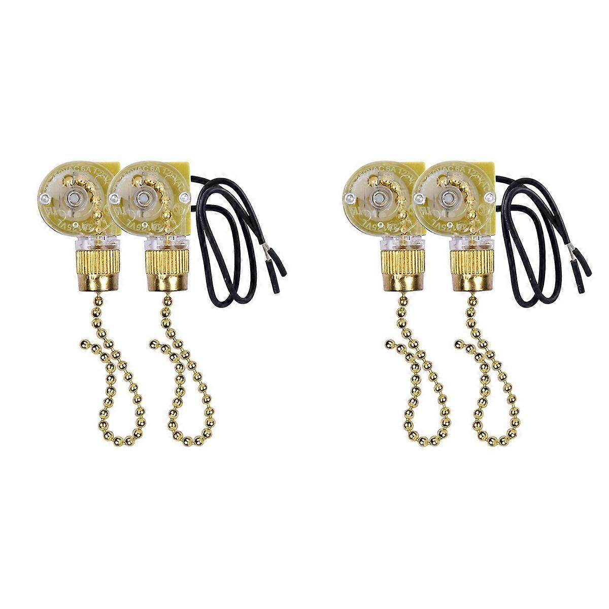 Ceiling Fan Light Switch ZE-109 Two-Wire Light Switch with Pull Cords for Ceiling Light Fans Lamps 2