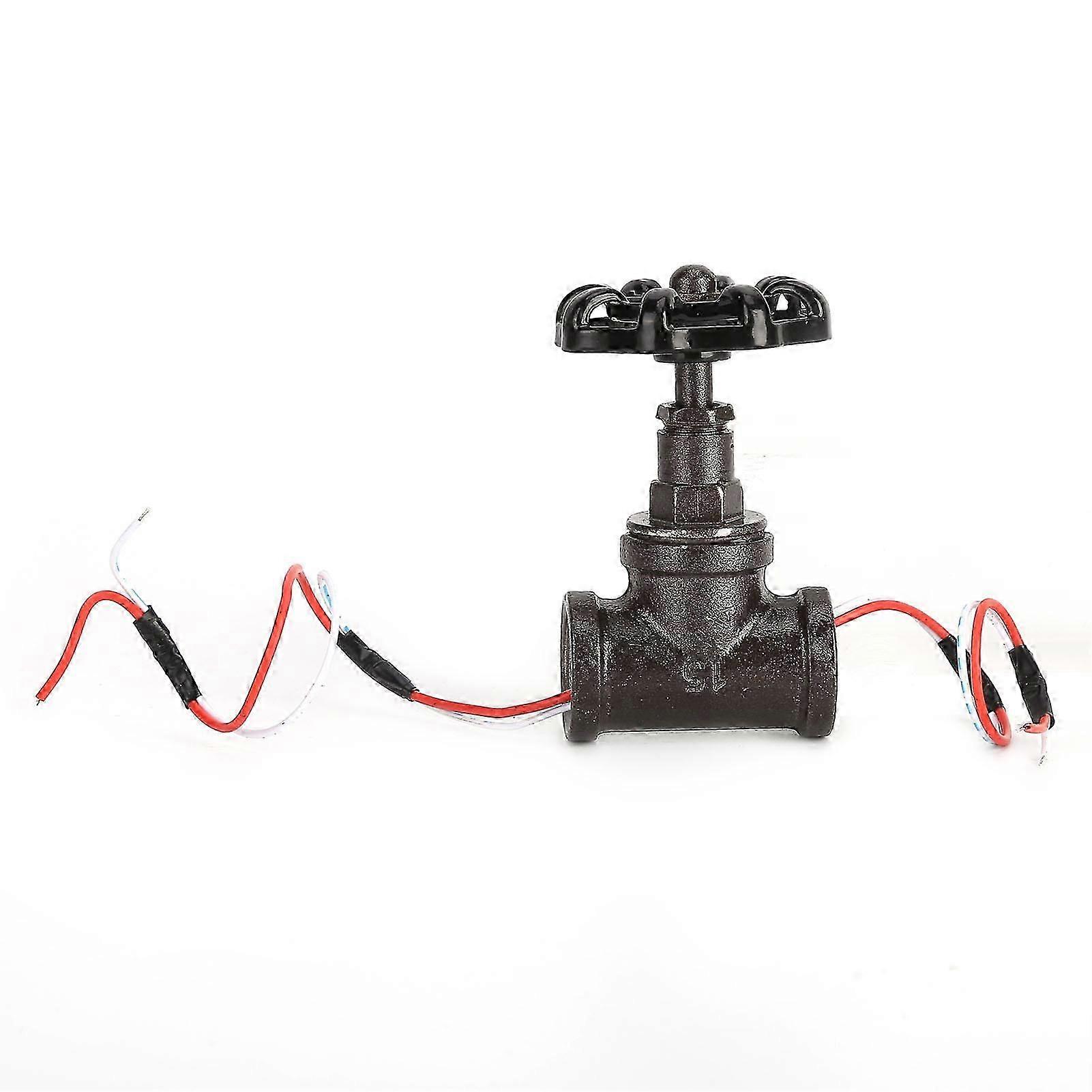 Iron Vintage 1/2in Stop Valve Light Switch with Electric Wire Accessory for Table Pipe Lamp