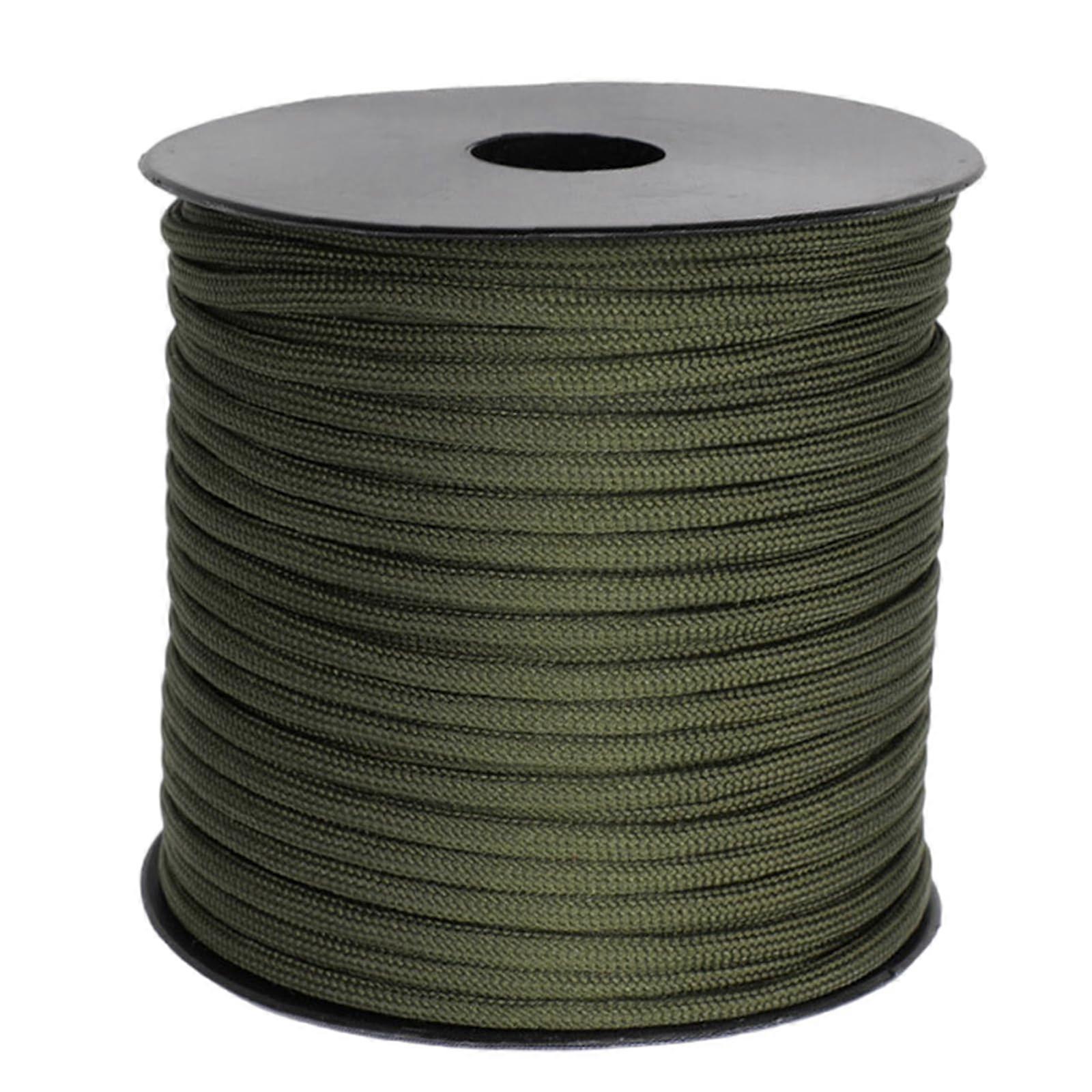 Paracord Rope 9Core 4mm Braided Camping Clothesline Rope Army Green For Hiking And Fishing