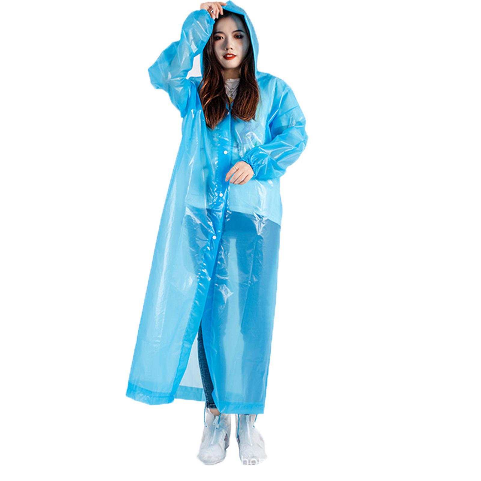 Eva Lightweight Raincoat For Adult Translucent Thickened Hooded Raincoat Unisex New