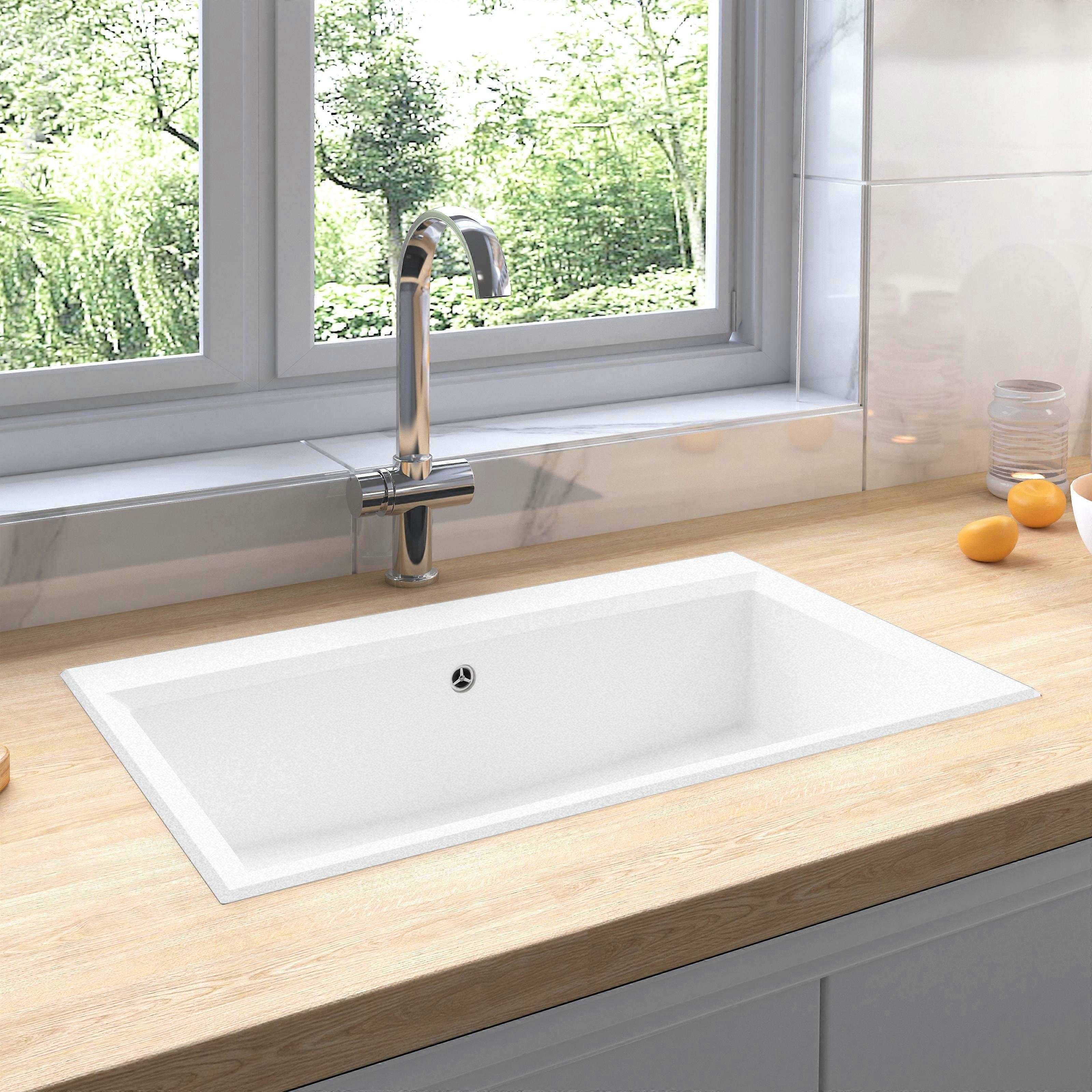 Kitchen Sink White 790x500x193 mm Granite