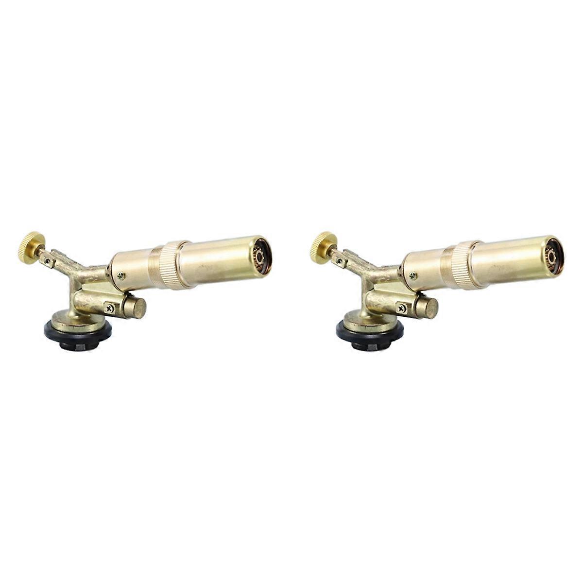2X Welding Torch Gas Burner Flame Tool Blower Pure Copper Gas Welding Supplies Barbecue Auto Ignitio