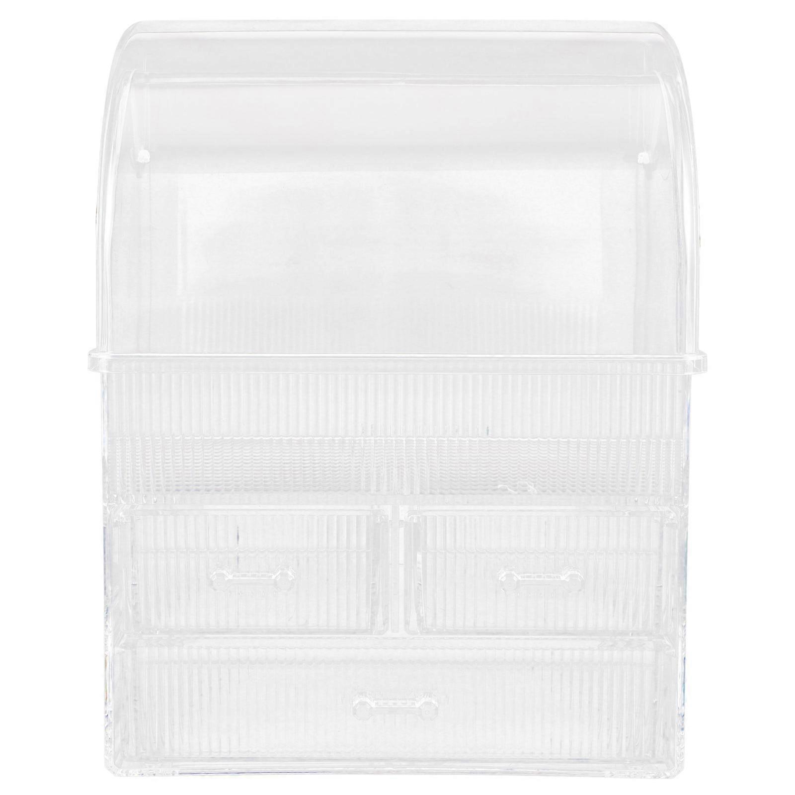 Makeup Organiser Drawer Large Capacity Acrylic Makeup Organizer Box Accessories Transparent 29x24cm Waterproof 1Set