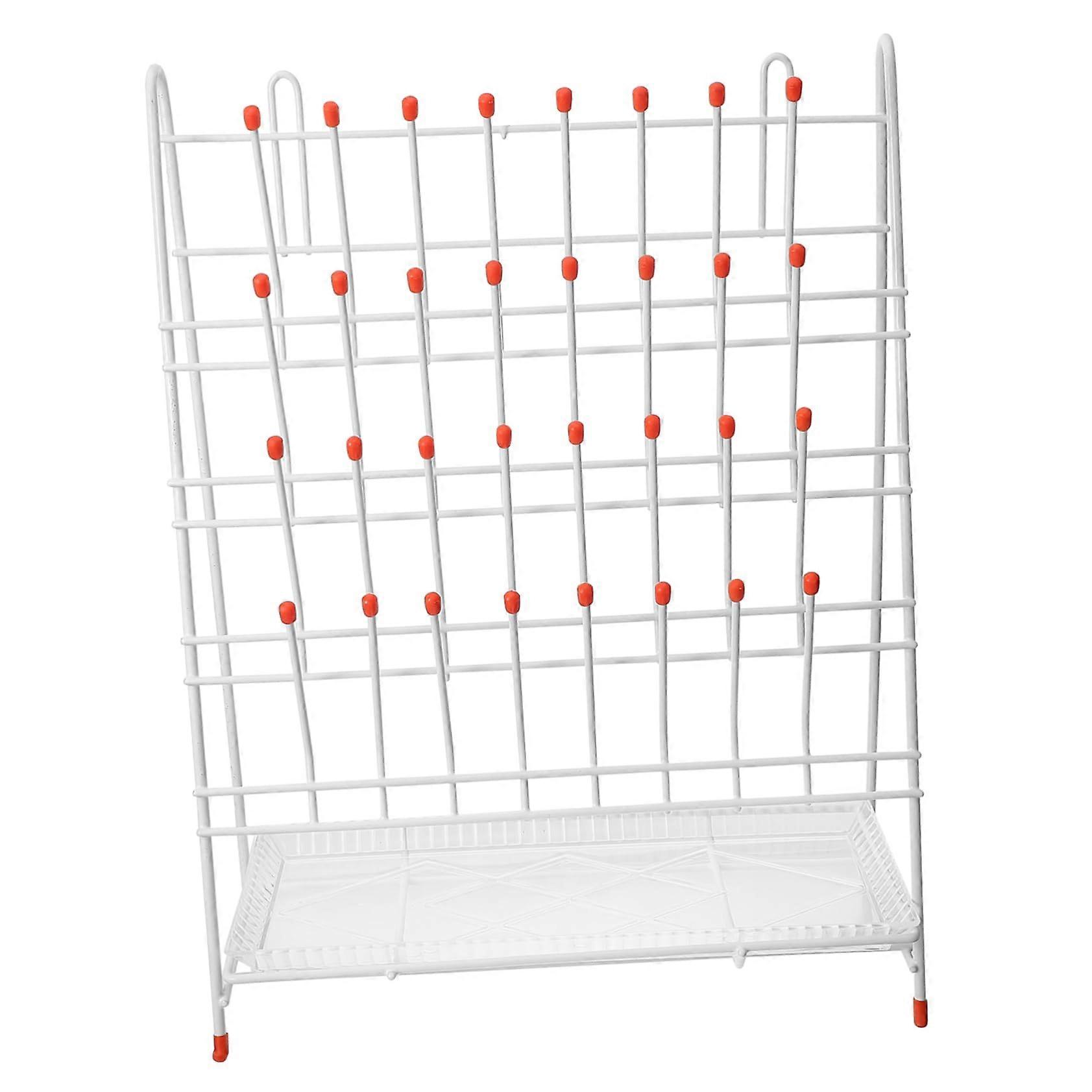 Test tube drying rack with spaces Laboratory Drip rack for bottle drying Spacesaving design Easy to clean for Various