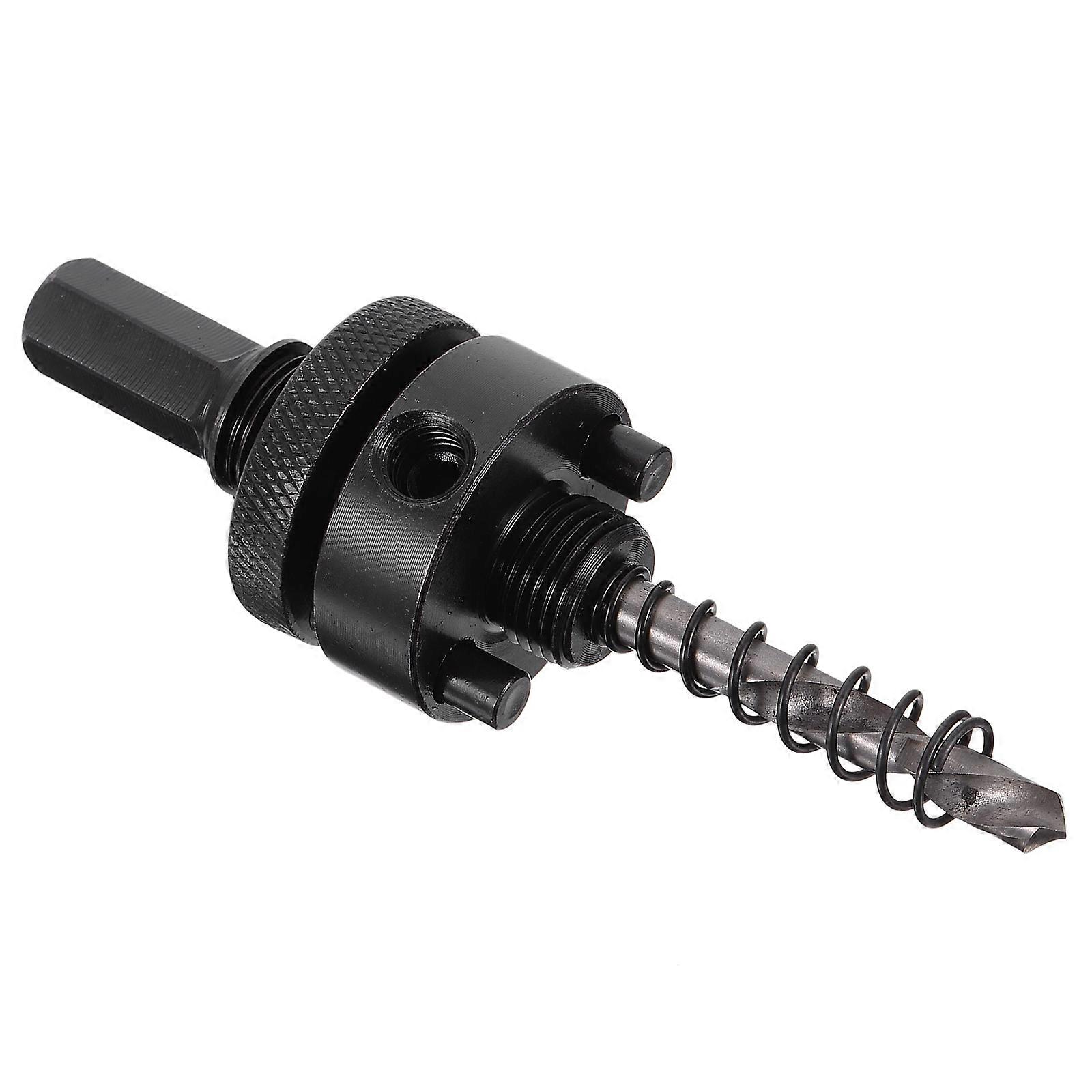 Hole Arbor with Pilot Drill Bit for Opening Hole Ideal for Metal Cutting and Woodworking Tasks M42 Black