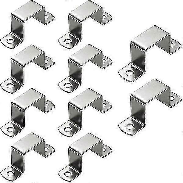 10 قطع 50 * 50 مم مربع مستطيل أنبوب المشبك ، الفولاذ المقاوم للصدأ مربع أنبوب المشبك ، أنبوب المشبك على شكل حرف U ، مناسب لسرج الحصان