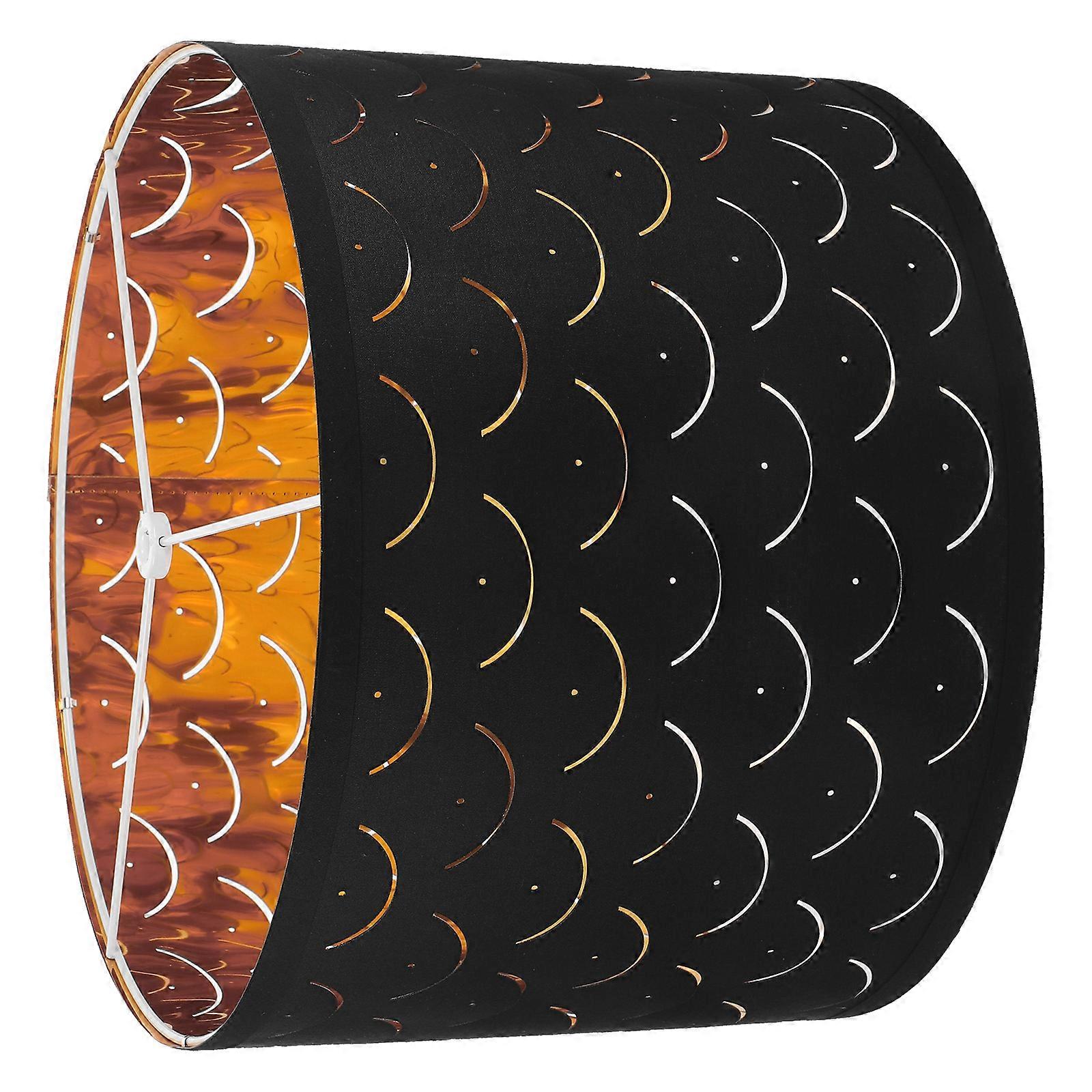 Decorative Fabric Lampshade Simple Style For Table Lamp Black 33x33x24cm Easy Installation 1Pcs