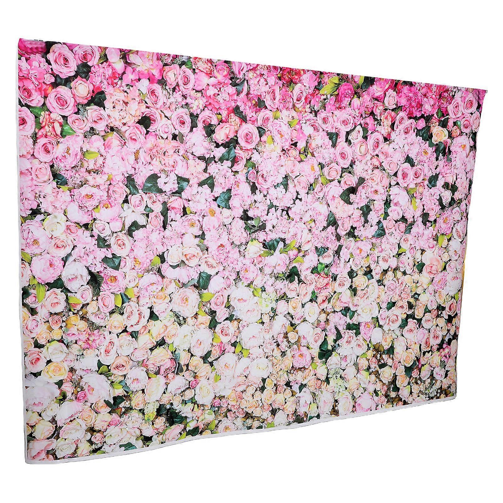 Photography Backdrop Flower Wall Design Theme Party Background Weddings Multi 210.00X150.00X0.01cm Cloth 1Pcs