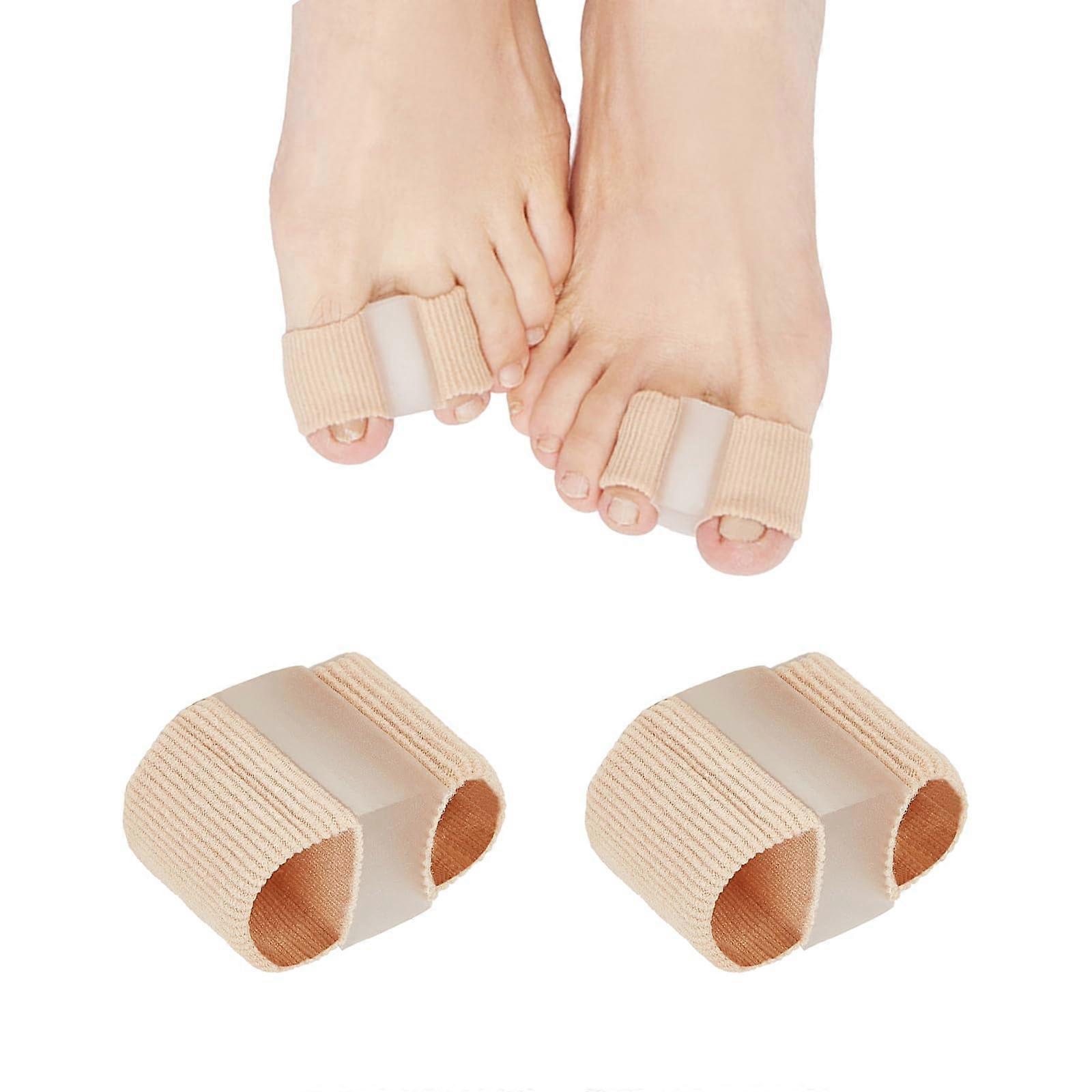 Gel Large Toe Spacer with 2 Loops, Double Hole Toe Orthosis for Bunion Pain
