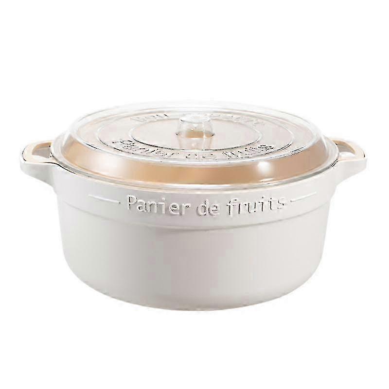 1 Set Double-layer Large Capacity Drain Basket Practical Dustproof Colander for Home use