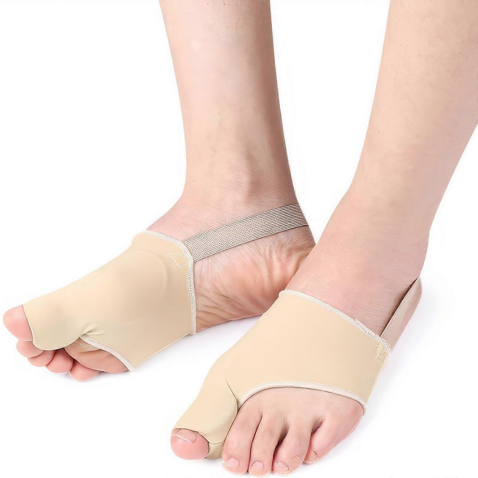 Hallux Valgus Toe Separators with Bunion Protection, Correction Bandage Socks with NonSlip Belt and Gel Pads