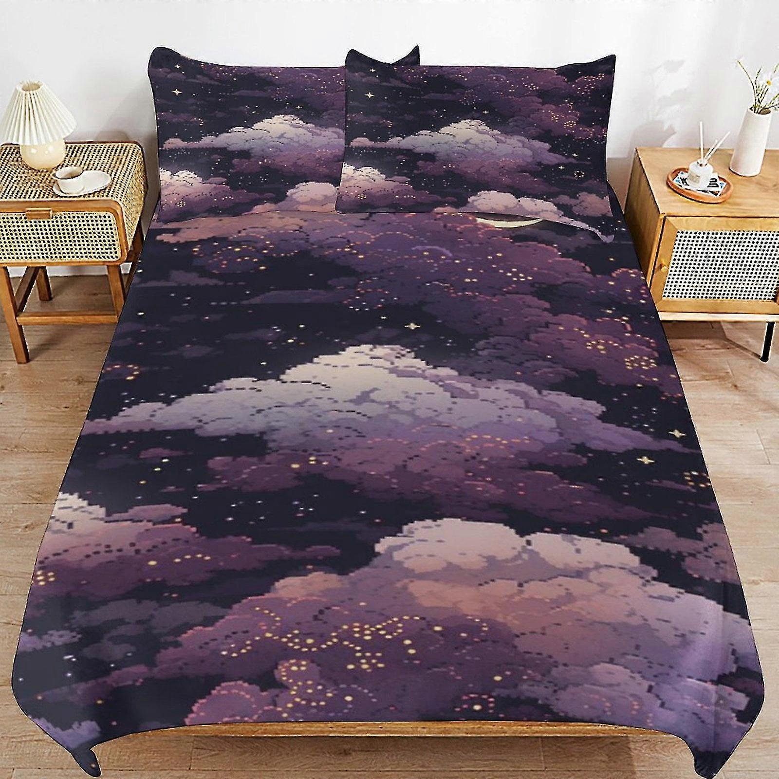 Microfiber Bedding Set with 3D Print, Lightweight 3 Piece Comforter Set for Kids, Includes Duvet Cover and Pillow Shams