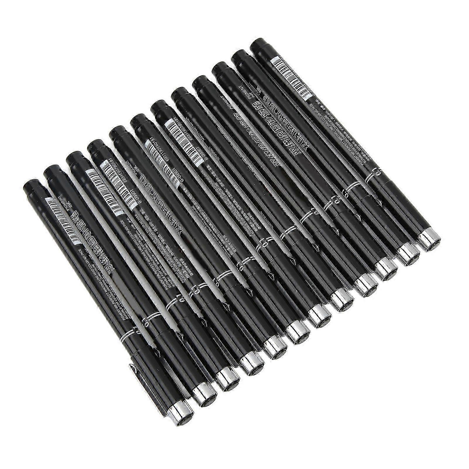 12Pcs Fine Point Drawing Pens for Designers and Illustrators, Smooth Writing, Waterproof, No Fade