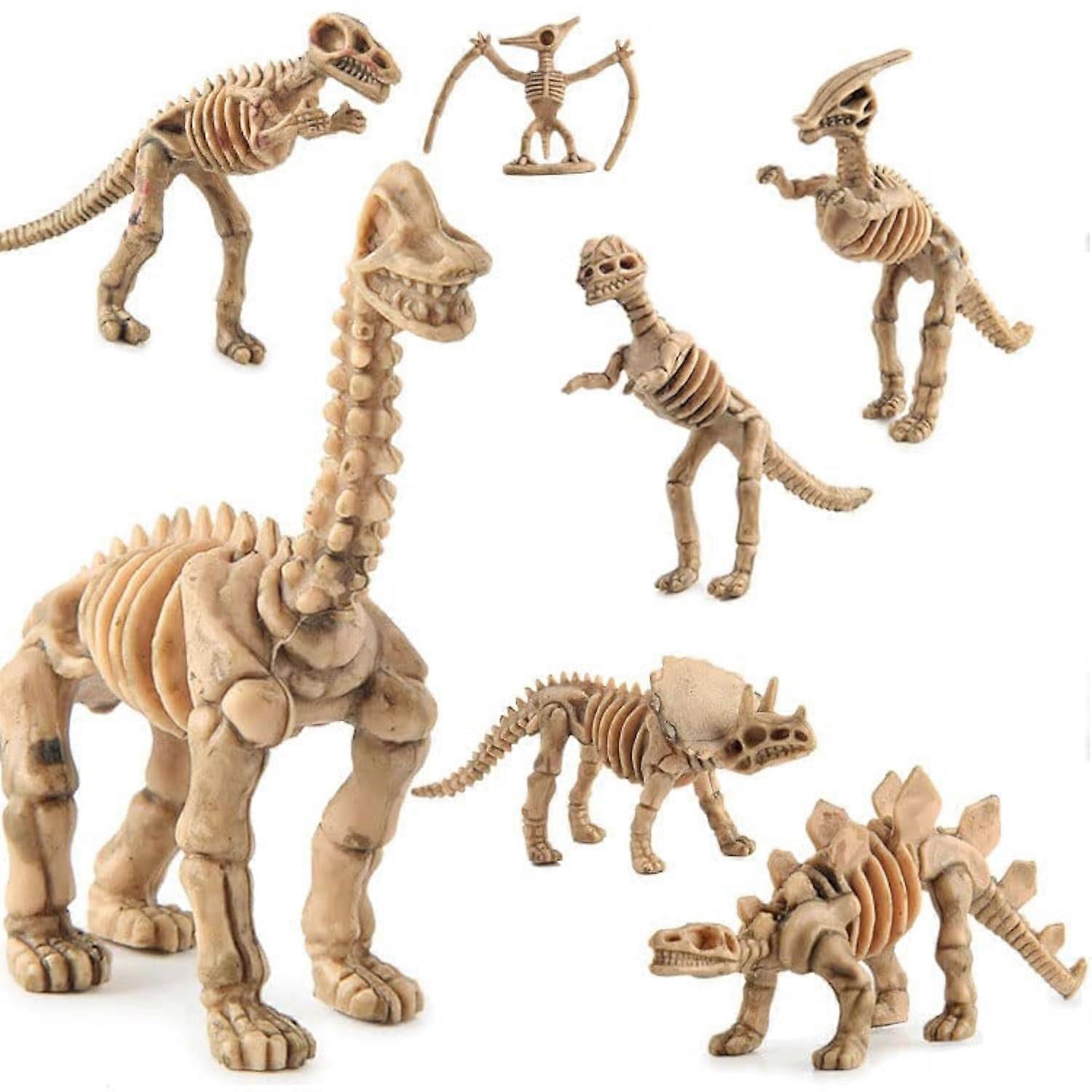Dinosaur Fossil Skeleton 12 Pieces Dinosaur Fossil Toy Figure Dino Bone for DIY Educational Toy Scenes Decoration