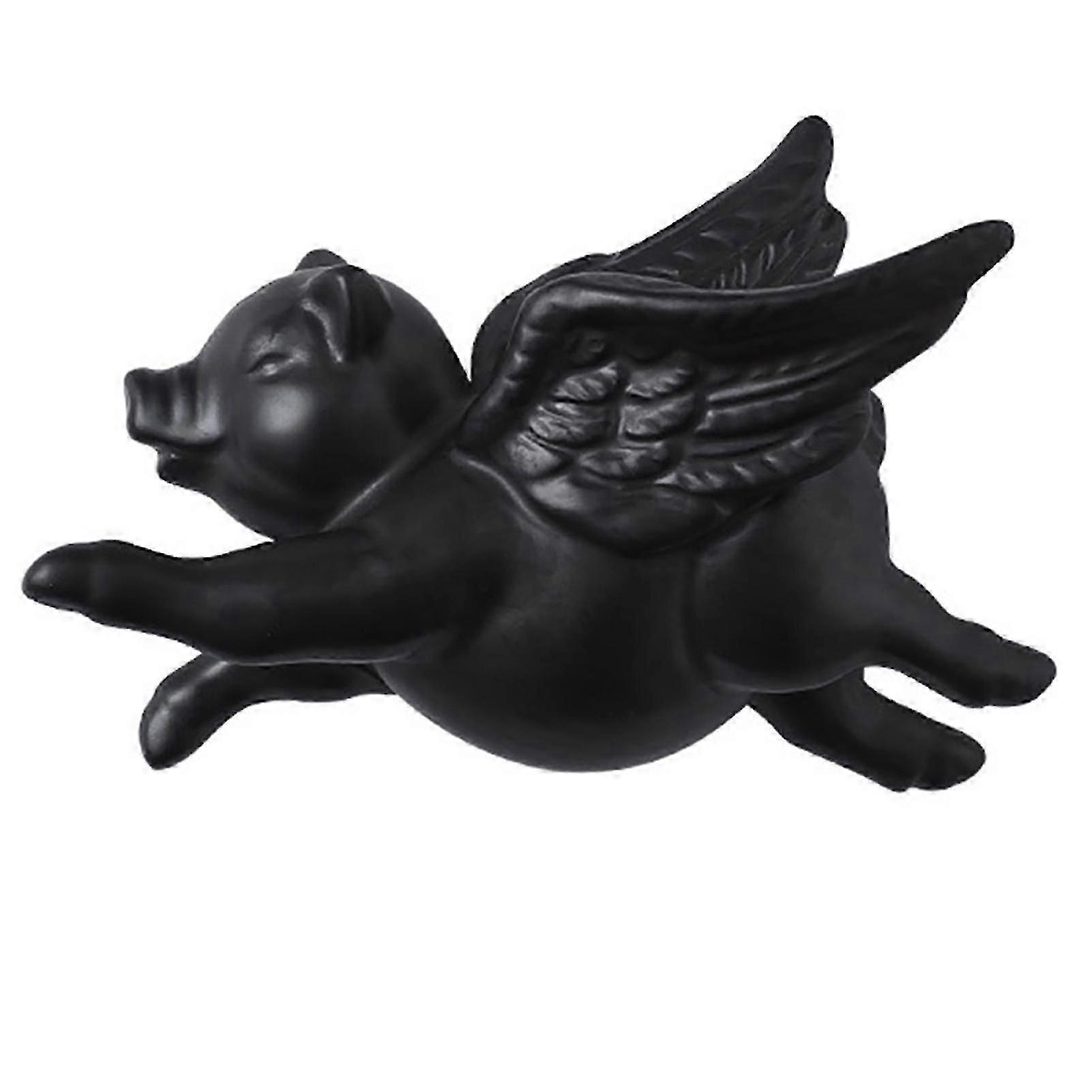 3D Flying Pig Wall Decor Ceramic Hanging Ornament for Home & Office