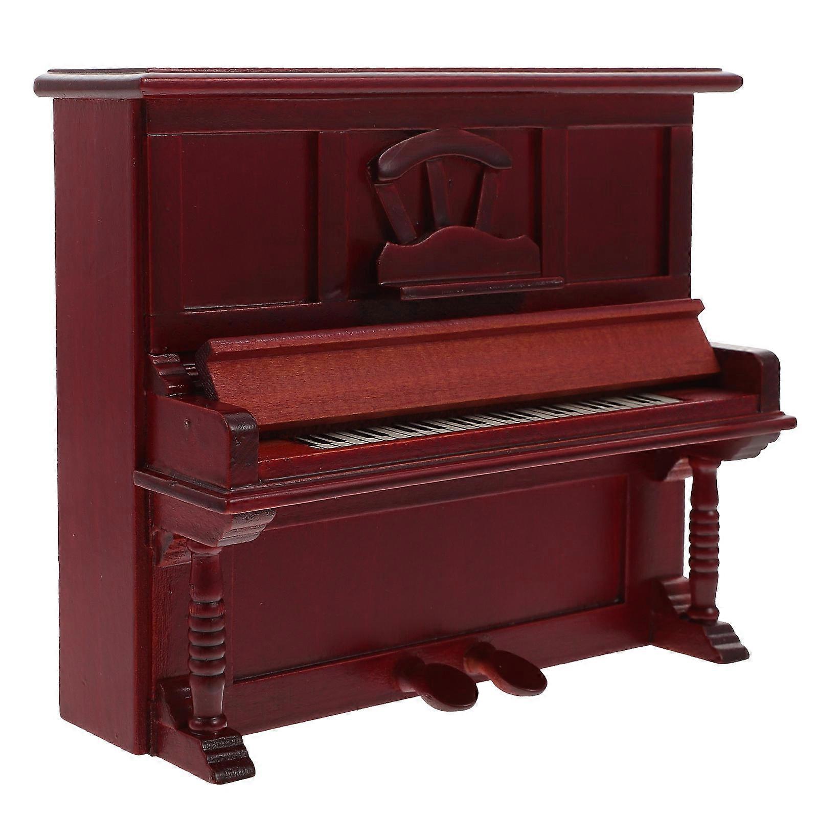Red Piano Props for Decoration Made of Synthetic Materials Strong and 7 Inch