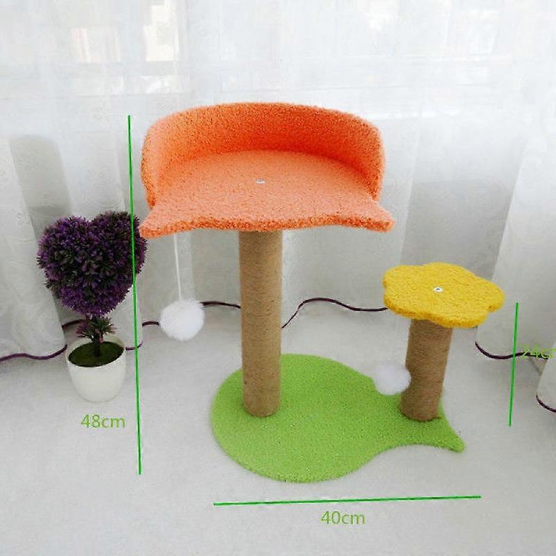 Cat Tree for Cats - Cat Tree with Bed and Shelf - Wood Kitten Scratching Post Sisal Post Cat Climbing Post Cat Tree for Indoor Cats and Kittens
