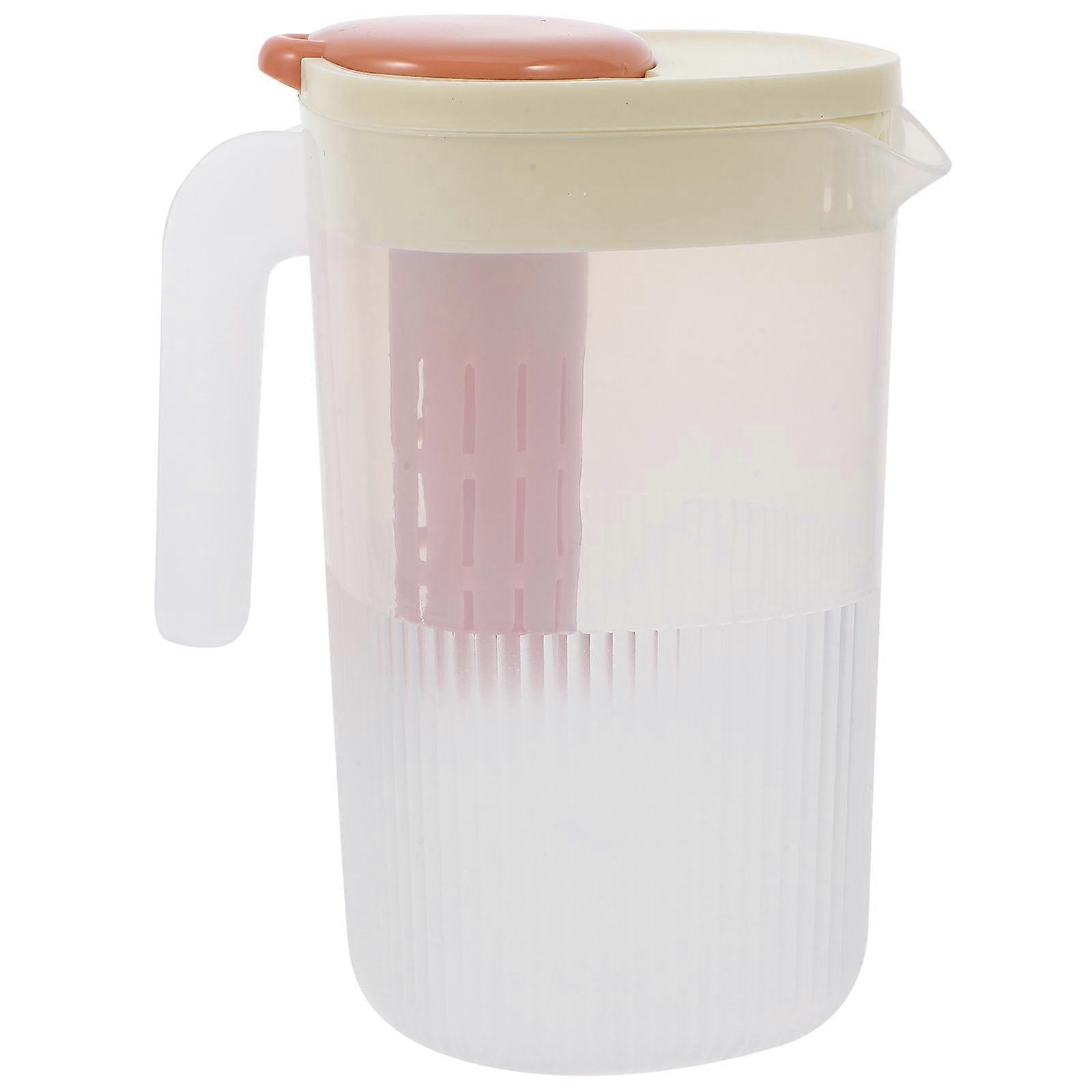 Cold Water Jug with Spout and Lid Large Capacity Beverage Pitcher for Iced Tea, Lemonade, and Hot or Cold Drinks Stylish Kitchen Drink Dispenser