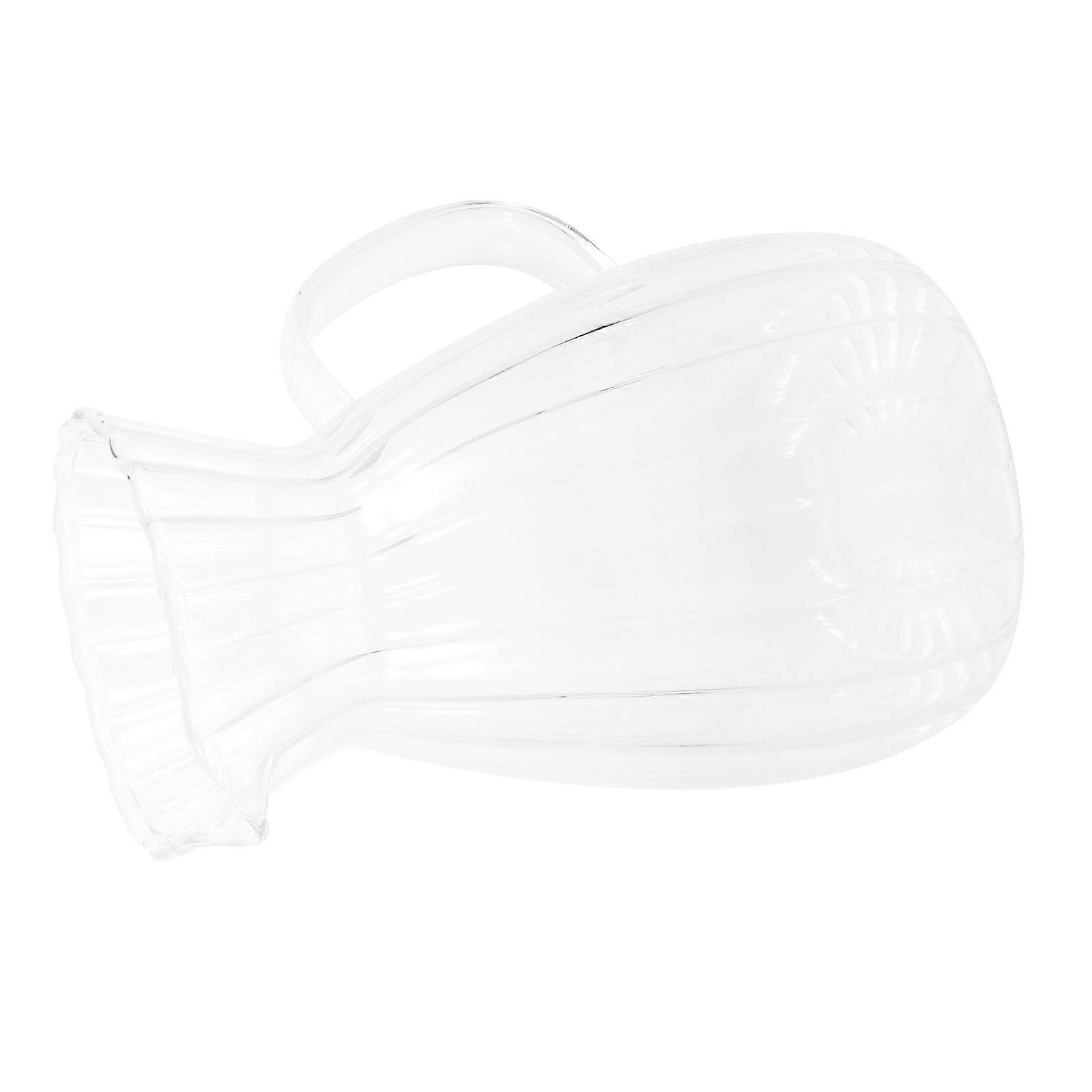 Clear Glass Milk Pitcher with Stripes Multi Functional Household Creamer Jug for Tea, Banquets, and Family Use Easy Clean, Odorless, Safe Material