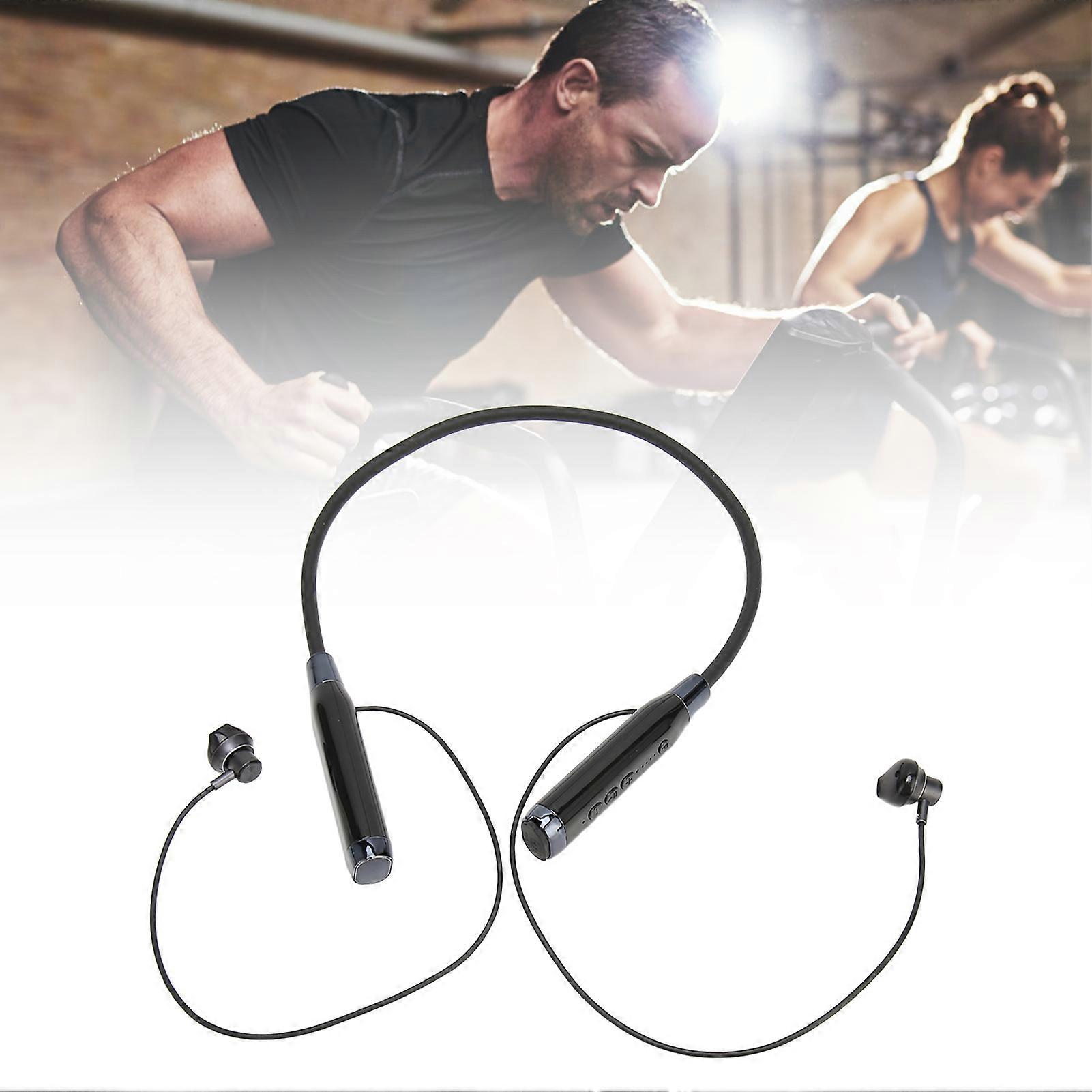 ワイヤレスネックバンドBluetooth 5.2ヘッドフォンHiFi9Dステレオノイズリダクションスポーツライディング用磁気ネックイヤホン