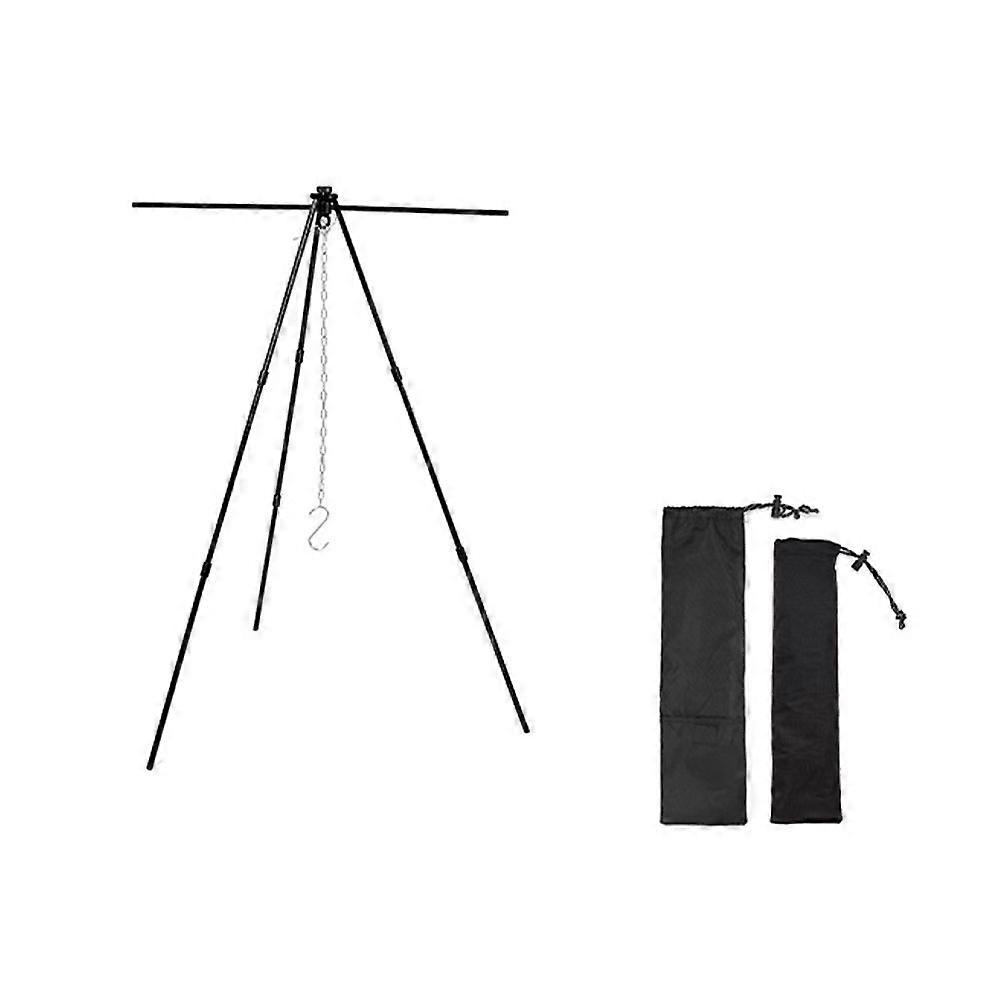Esterno Portatile In Lega Di Alluminio Appeso Treppiede Campeggio Picnic Pot Appeso Rack Set Estensibile Portapenne Kit SupportoYMHC