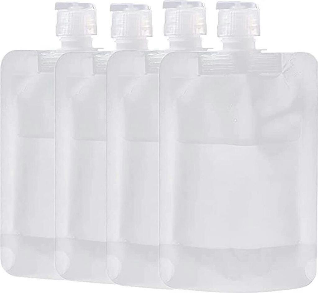 Travel flip top refillable empty squeeze bag, travel bottle empty travel squeeze bag, bag packaging bag