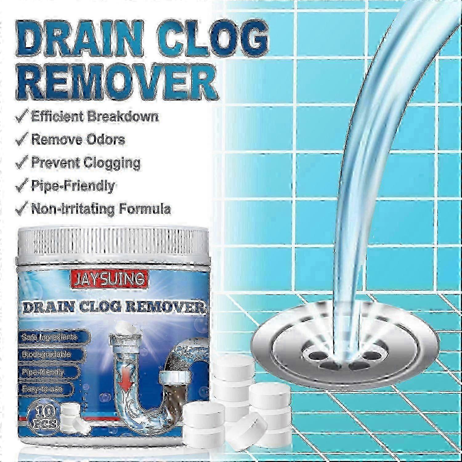 Jaysuing Drain Blockage Effervescent Tablet, Kitchen And Bathroom Drain Prevent Blockage Dredging Ef