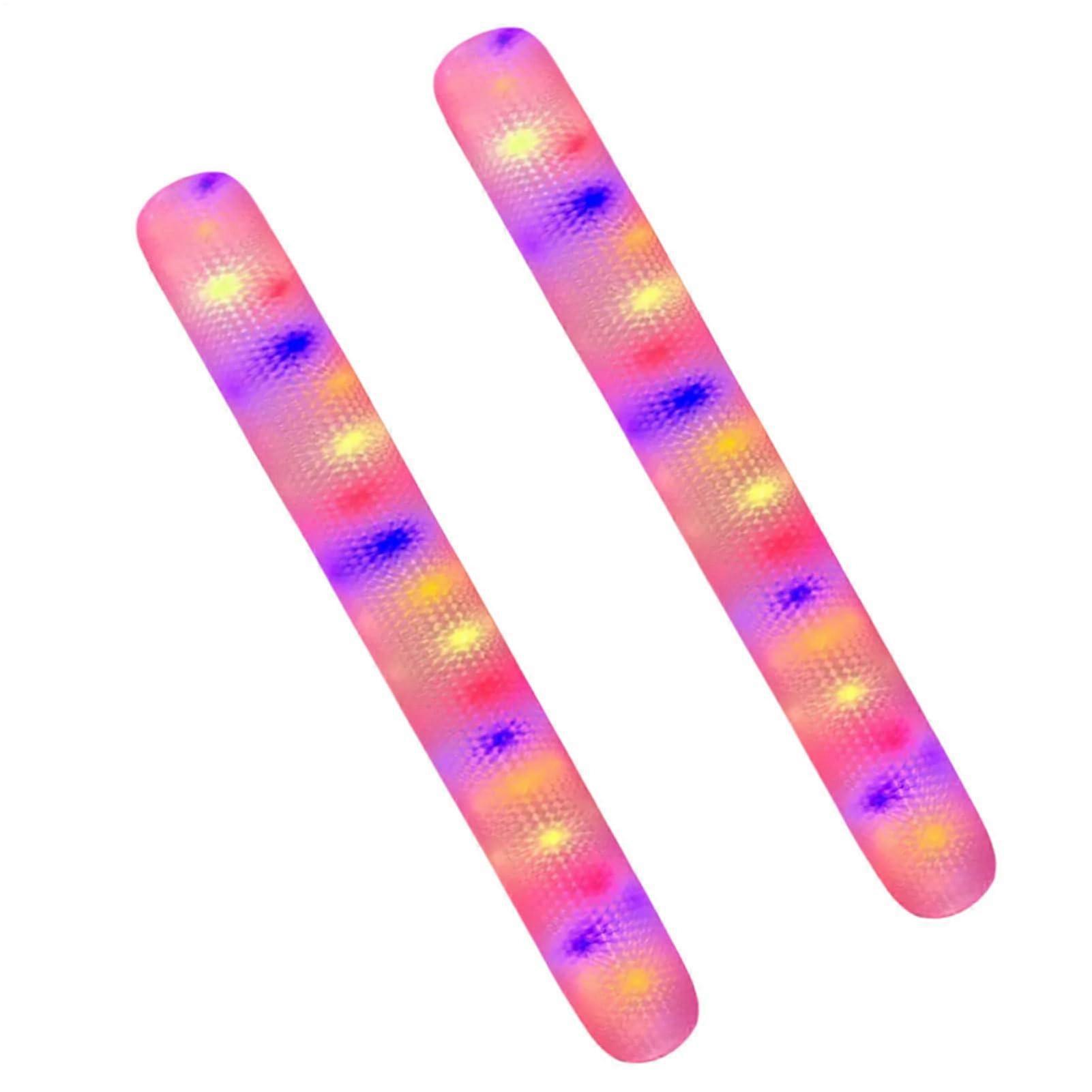Inflatable Pool Noodles for Adults, 2 x Blow Up Pool Sticks for Travel, Pink