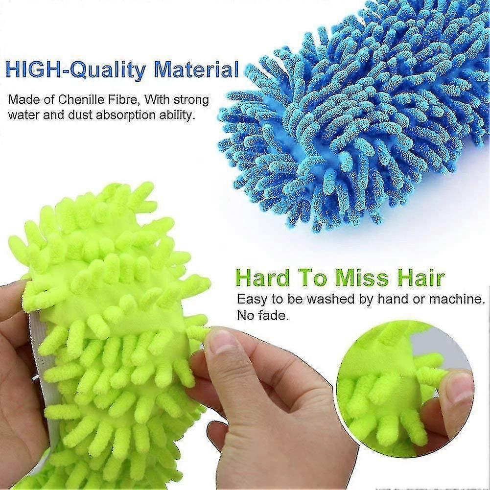 Chiffons de nettoyage de sol en microfibre amovibles et lavables réutilisables - 10 pièces - ya01