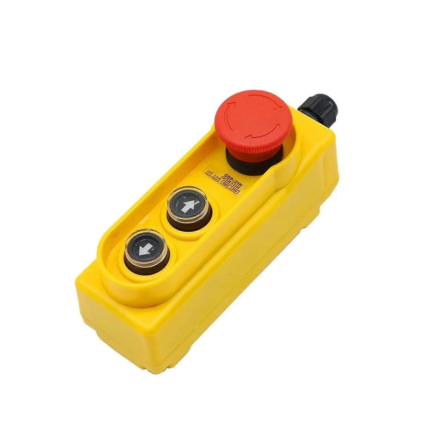 COP-21H rain Proof Lifting Button Box Emergency Stop Button Switch 2.2KW Direct Control Hoist Switch 250V One Color