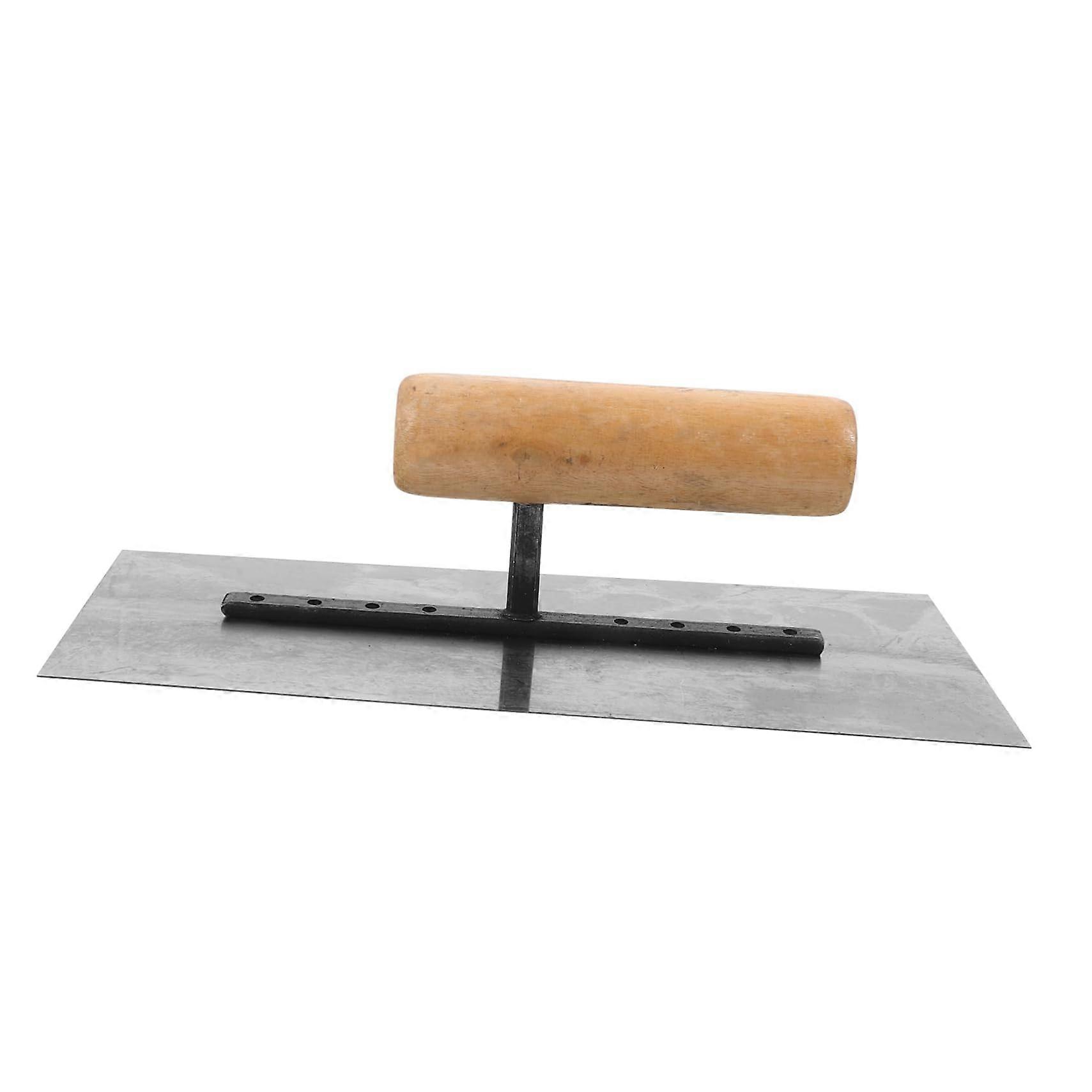 Concrete trowel with wooden handle Professional tool for drywall plastering