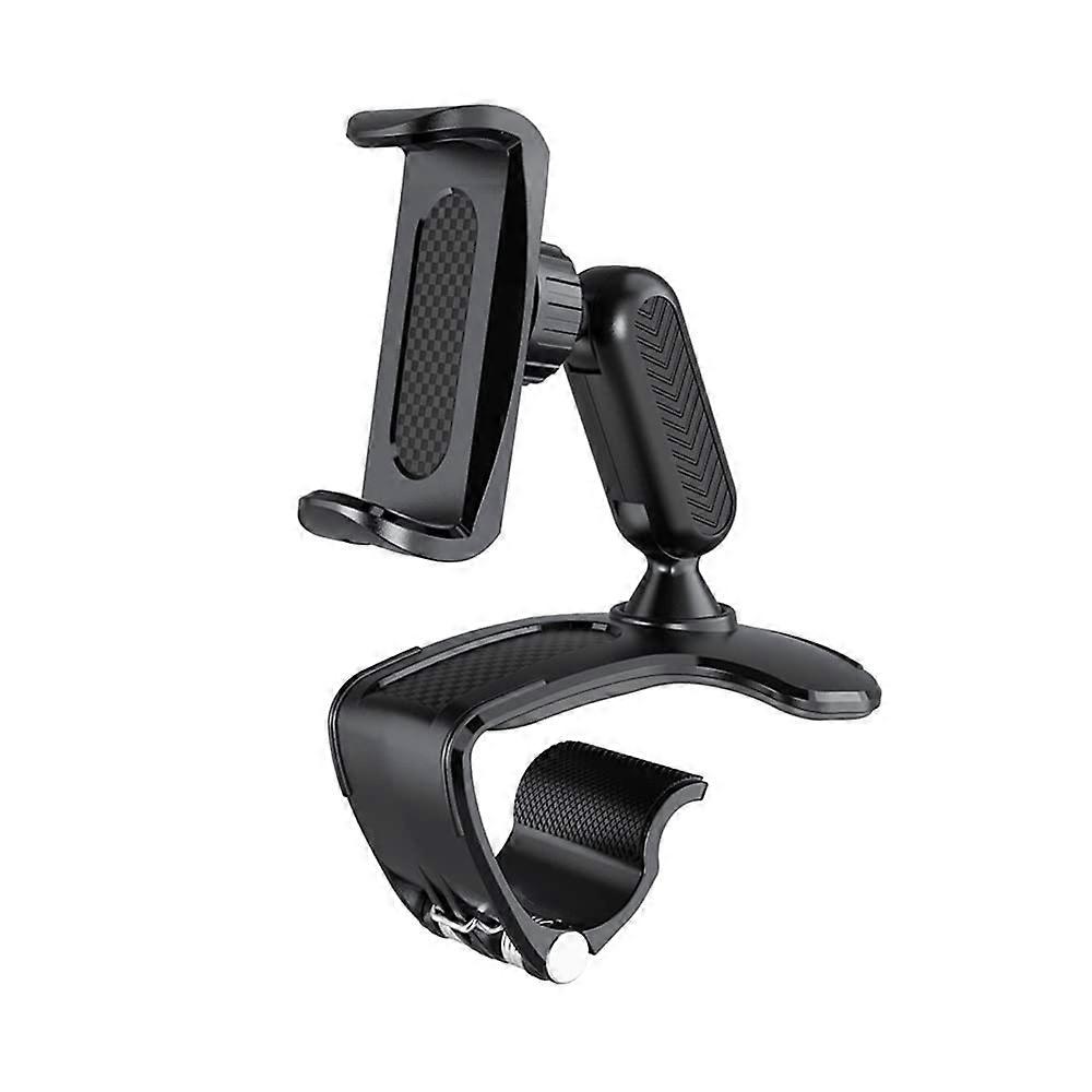 Mobile Phone Holder Multifunctional Car Dashboard Mount Rear View Mirror 360 Degree Rotatable Adjustable For 4 To 7 Inch Smartphones