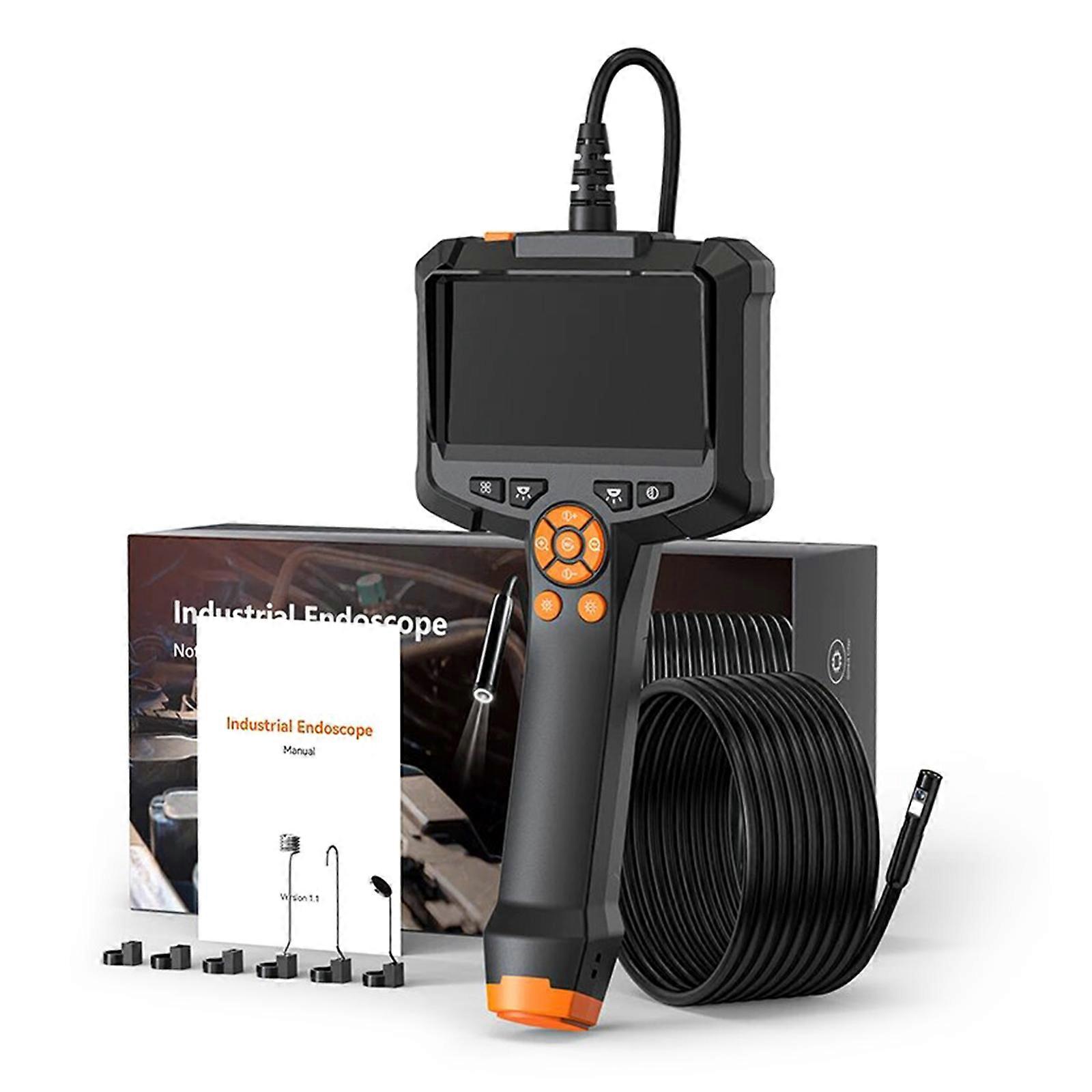 Inspection Camera Industrial Endoscope with 4.3in Screen USB C Rechargeable Industrial Borescope Scope Camera Waterproof Multicolor