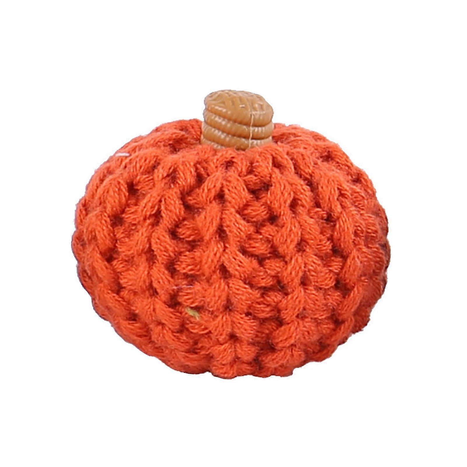 Artificial Pumpkins Crochet Harvest Table Decor Miniature Pumpkins for Thanksgiving Decorations in Various Sizes
