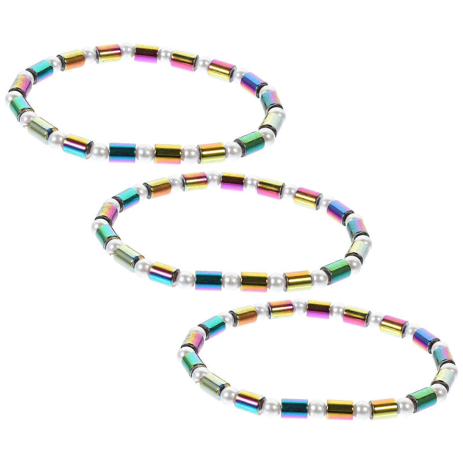 3 Pieces Wear-resistant Anklet with Elastic Band for Everyday Decoration