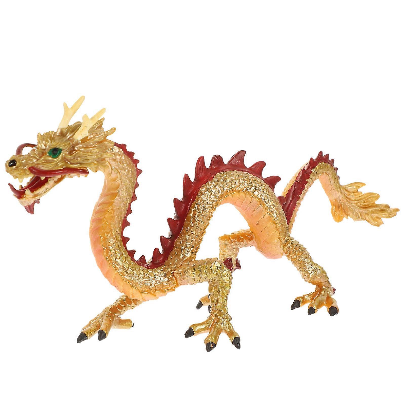 Dragon Shaped Chinese Style Decoration Store Opening Events Golden 23X12X6CM Plastic 1Pack