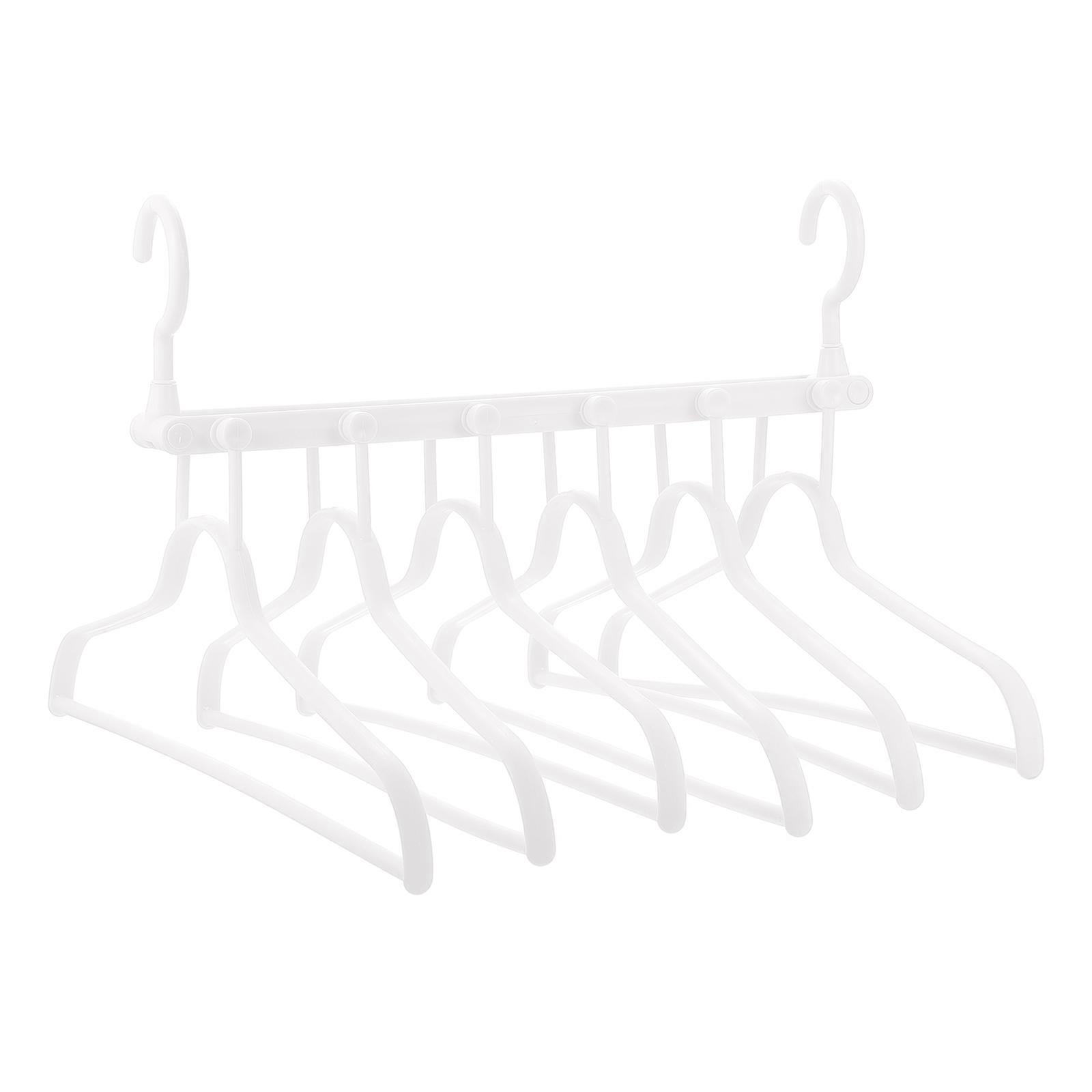 White Plastic Clothes Hanger for Closet Organization Helps Maximize Space and Keep Clothes Tidy 12.5 inches