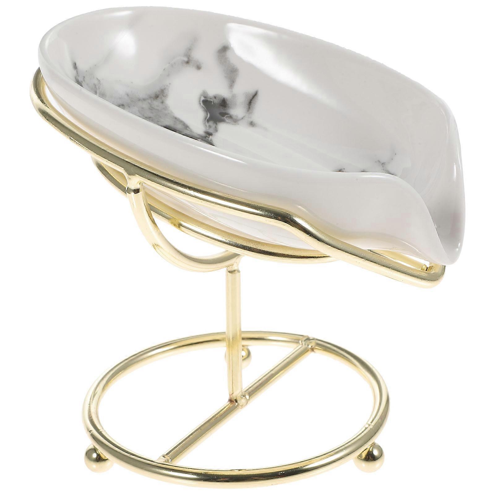 Modern Soap Dish with Draining Tray for Bathroom Storage Assorted Color
