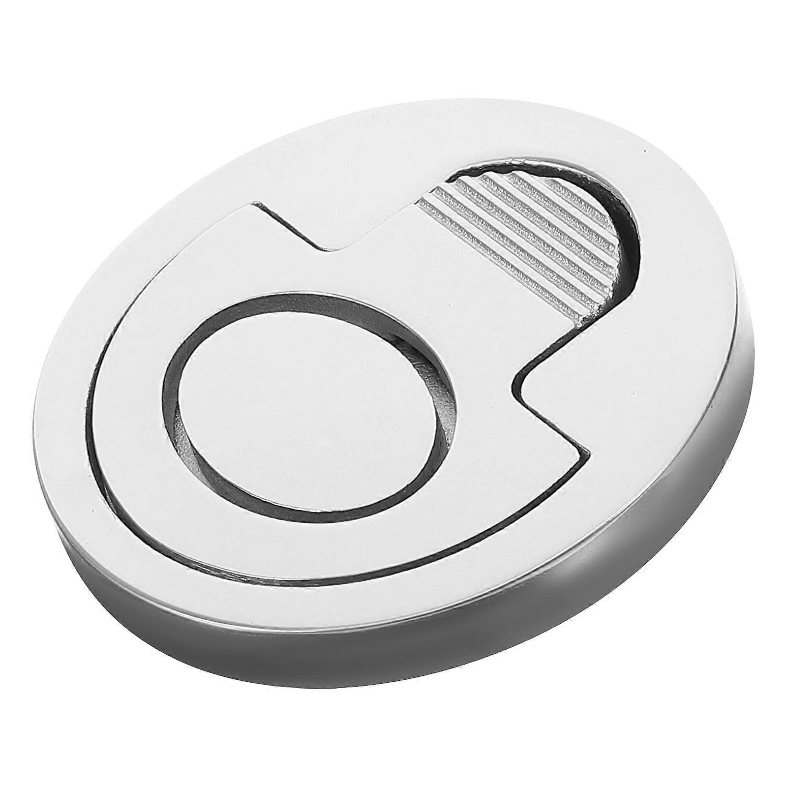 Flush Mount Door Flush Pull User Friendly Design Silver 5.00X5.00X0.50CM Round 1Pack