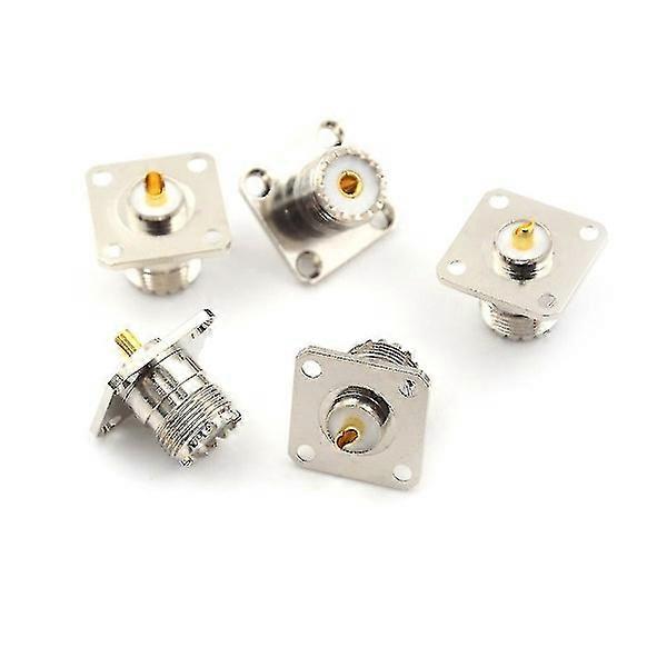 5x θηλυκό πλαίσιο UHF SO239 τοποθετημένο στη φλάντζα τοποθετημένο με φλάντζα Υποδοχή RF κυπέλλου συγκόλλησης