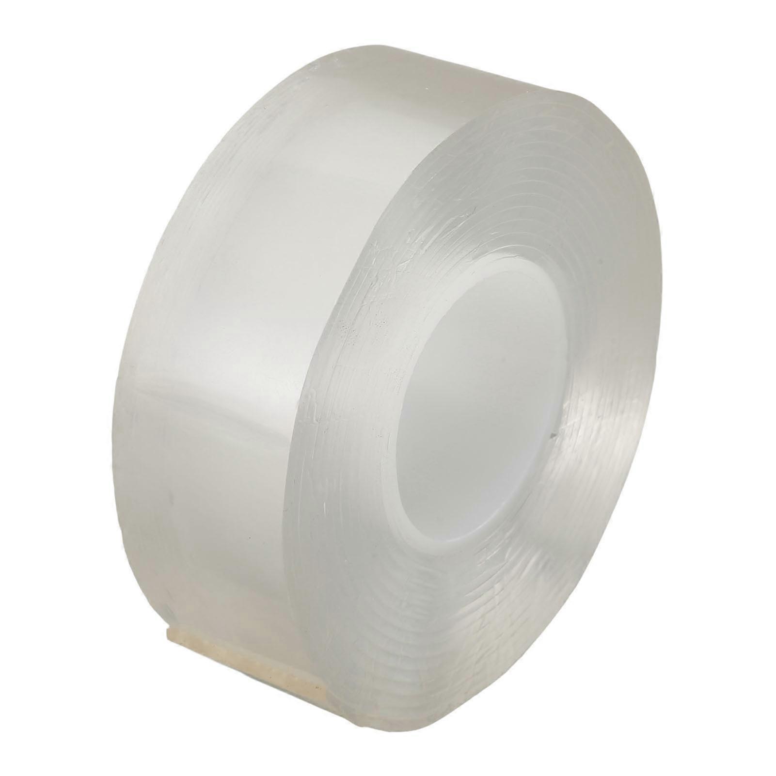 4 Rolls Double Sided Mounting Tape 9.8ft Long Each Cuttable Strong Ductility Reusable Transparent Two Sided Tape for Posters